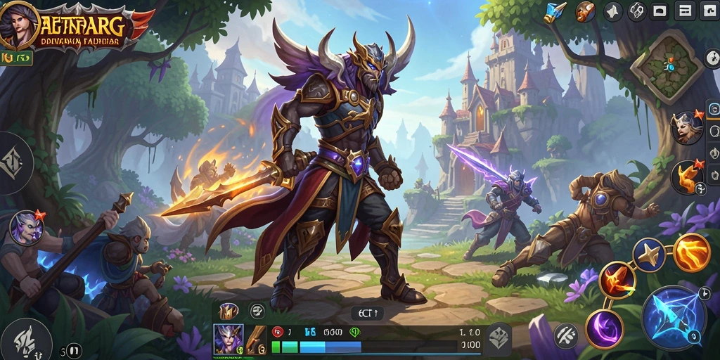 Tampilan dinamis gameplay ARPG di 6CF dengan pertarungan yang menegangkan.