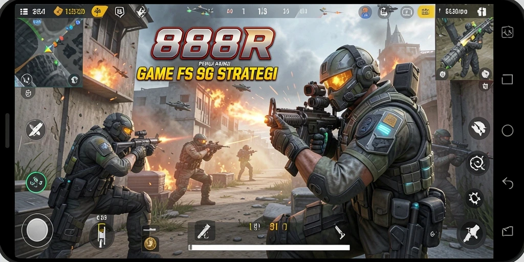 Screenshot gameplay dari 888R yang menunjukkan aksi pertempuran yang mendebarkan.