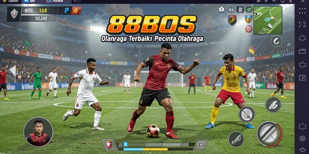 Screenshot gameplay 88BOS menampilkan aksi olahraga yang mendebarkan dan interaksi pemain.