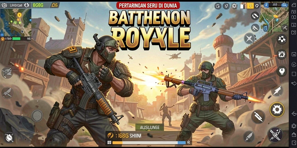 Tangkapan layar gameplay Battle Royale dari 8G8G yang seru dan menegangkan.