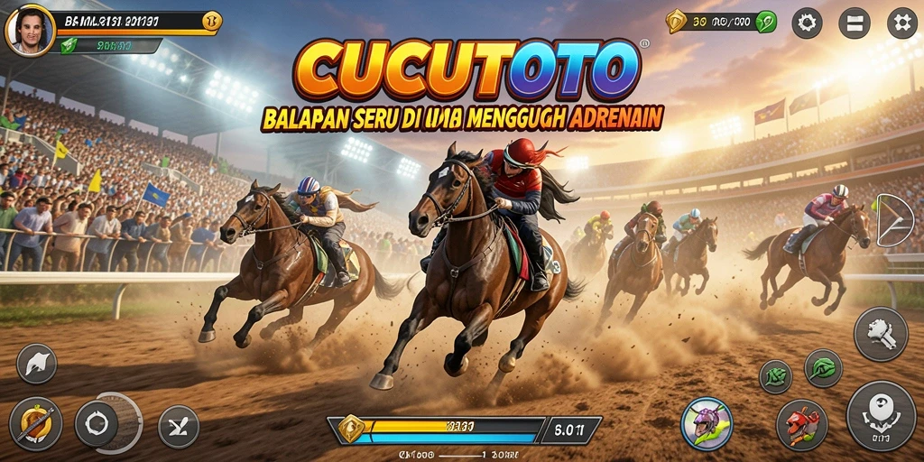 Tampilan gameplay balapan seru di CUCUTOTO.