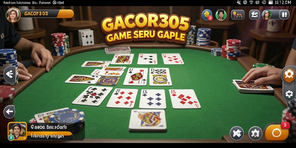 Screenshot utama GACOR305 menampilkan serunya bermain Gaple online.
