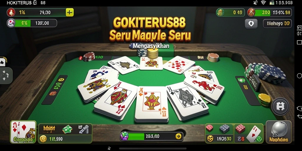 Screenshot gameplay HOKITERUS88 menampilkan aksi seru permainan Gaple.