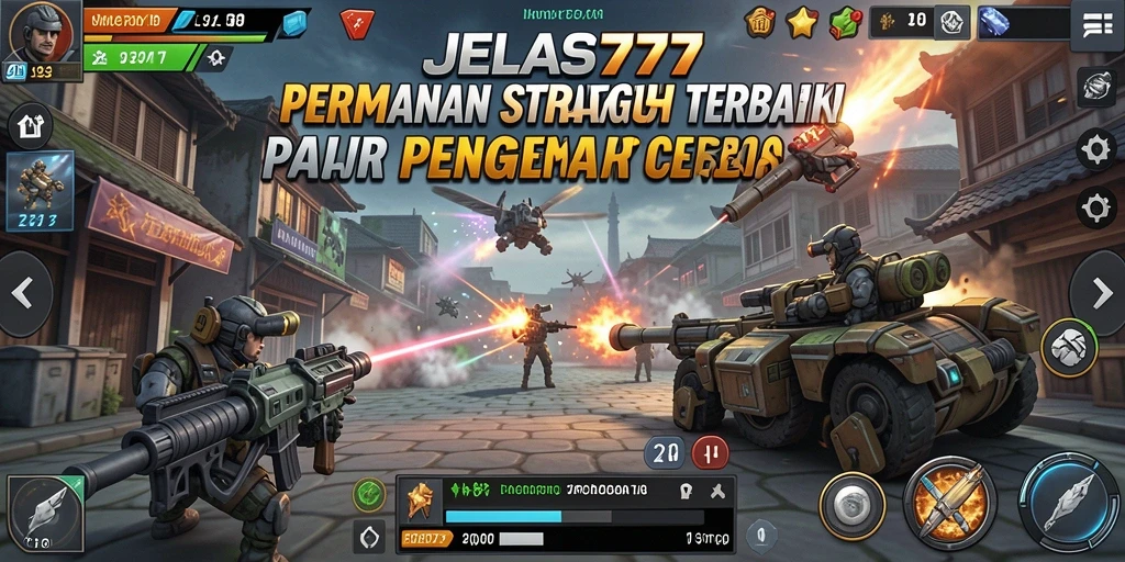 Tangkapan layar menampilkan aksi intens dari gameplay strategi JELAS777.