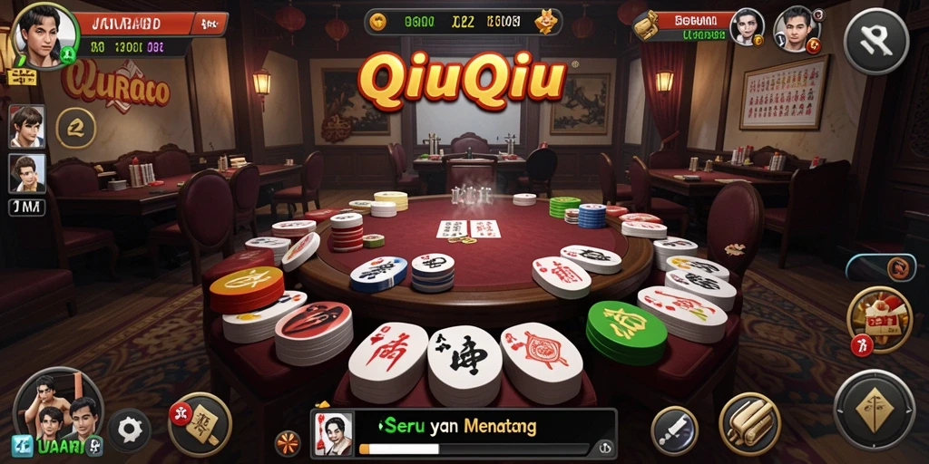 Tangkapan layar utama JUARAGO menampilkan gameplay QiuQiu yang seru.