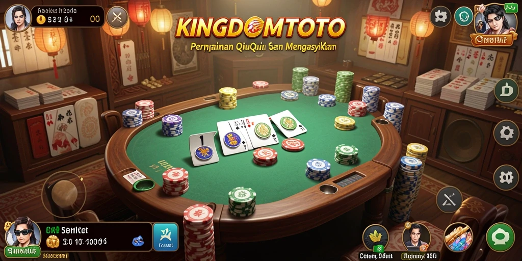 Screenshot gameplay KINGDOMTOTO saat pertandingan QiuQiu yang seru.
