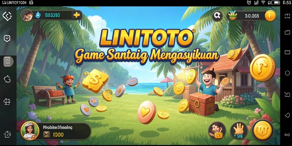 Tampilan gameplay menarik dari LINITOTO yang penuh warna.