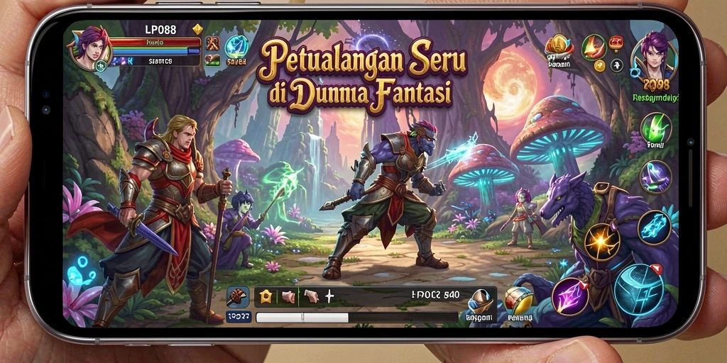 Screenshot gameplay LPO88 menampilkan petualangan seru di dunia fantastis.
