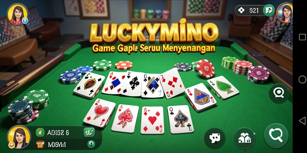 Tampilan gameplay seru dalam LUCKYMINO yang memikat.