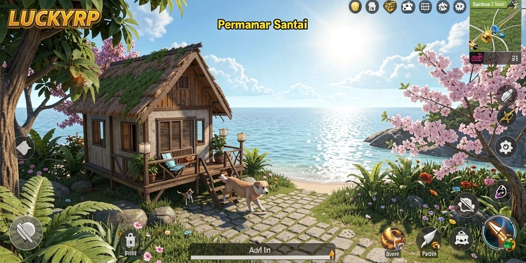 Tangkapan layar menampilkan keseruan gameplay LUCKYRP yang penuh warna.