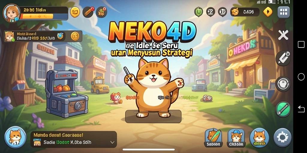 Screenshot gameplay NEKO4D menunjukkan aktivitas seru dalam game Idle.