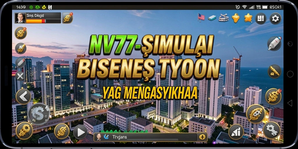 Tampilan gameplay NV77 yang menarik dan mendalam dalam simulasi Tycoon.