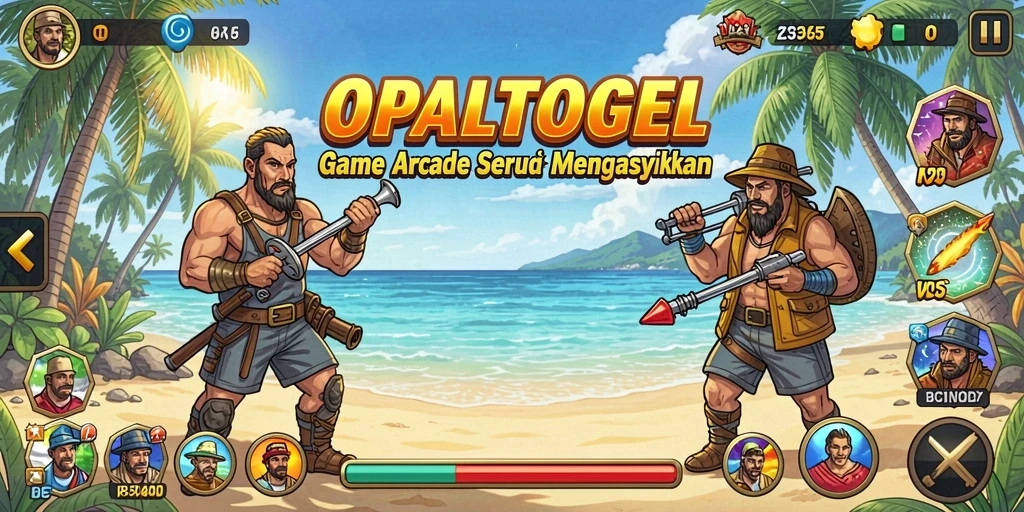 Screenshot utama OPALTOGEL menampilkan aksi seru di gameplay Arcade.