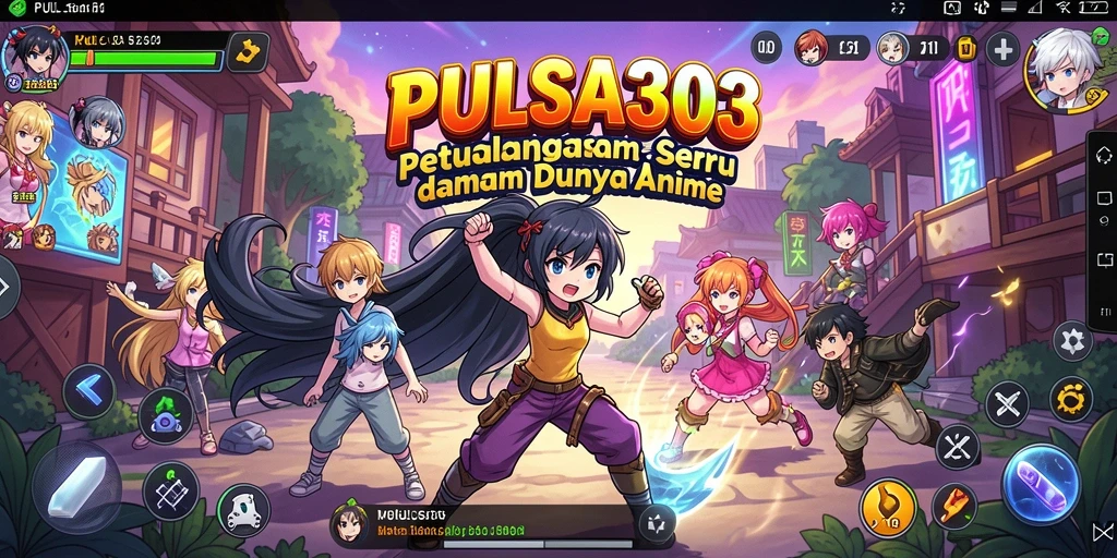 Tampilan menarik dengan karakter anime dalam pertempuran.