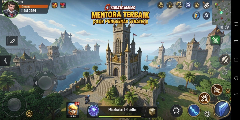Tampilan seru dari gameplay Tower Defense SOBATGAMING.