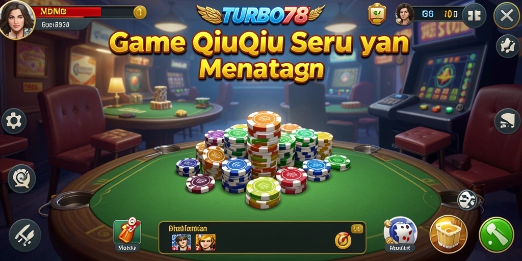 Tampilan gameplay seru saat bermain QiuQiu di TURBO78.