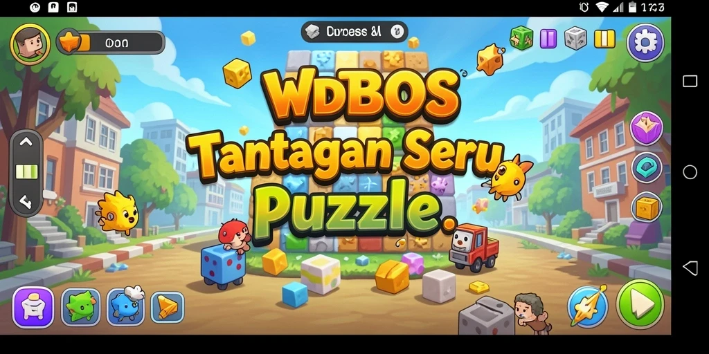 Tampilan gameplay WDBOS dengan berbagai tantangan Puzzle.